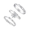 MUCCA Set of 3 925 Silver Women's Rings Women's Cubic