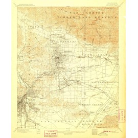 YellowMaps Pasadena CA topo map, 1:62500 Scale, 15 X 15 Minute, Historical, 1900, Updated 1907, 19.8 x 16.6 in - Paper