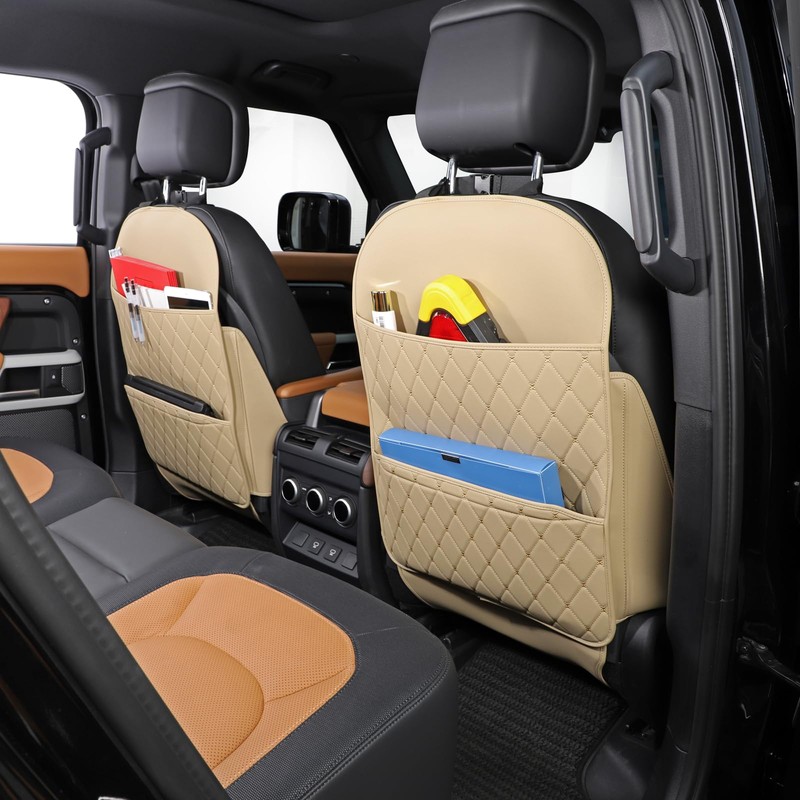 TAIKOO Seat Back Protector + Large Capacity Pocket Storage Organizer,Preventing