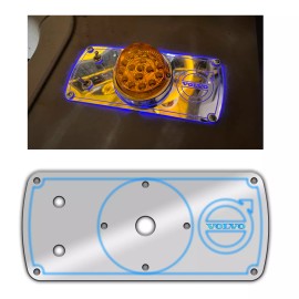 Florida's Finest Custom Work Volvo 660 760 780 Dome Lights Blue Led Lights Color