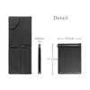 Dom Teporna Men's Money Clip, Cowhide Leather, Thin Bifold Wallet,