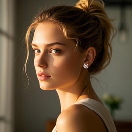 Pferd Ohrringe 925 Sterling Silber Hufeisen Pferde Ohrstecker Tier Schmuck Geburtstag Geshenk für Frauen Damen Mama