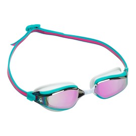 Aqua Sphere unisex adult Adjustable swimming goggles, Pink/Turquoise, Large US