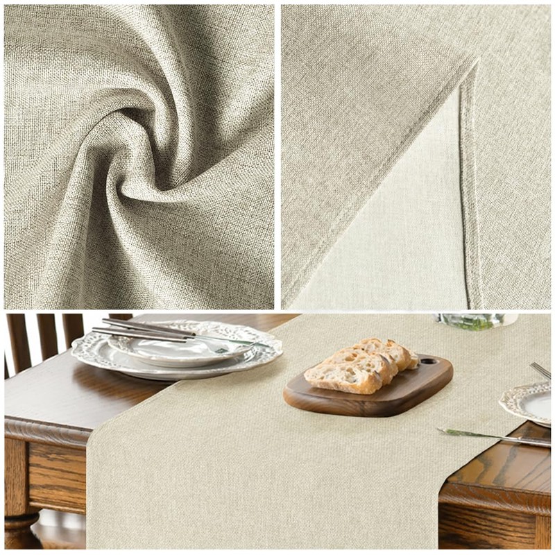 Artoid Mode Beige Fall Table Runner, Seasonal Autumn Winter Machine