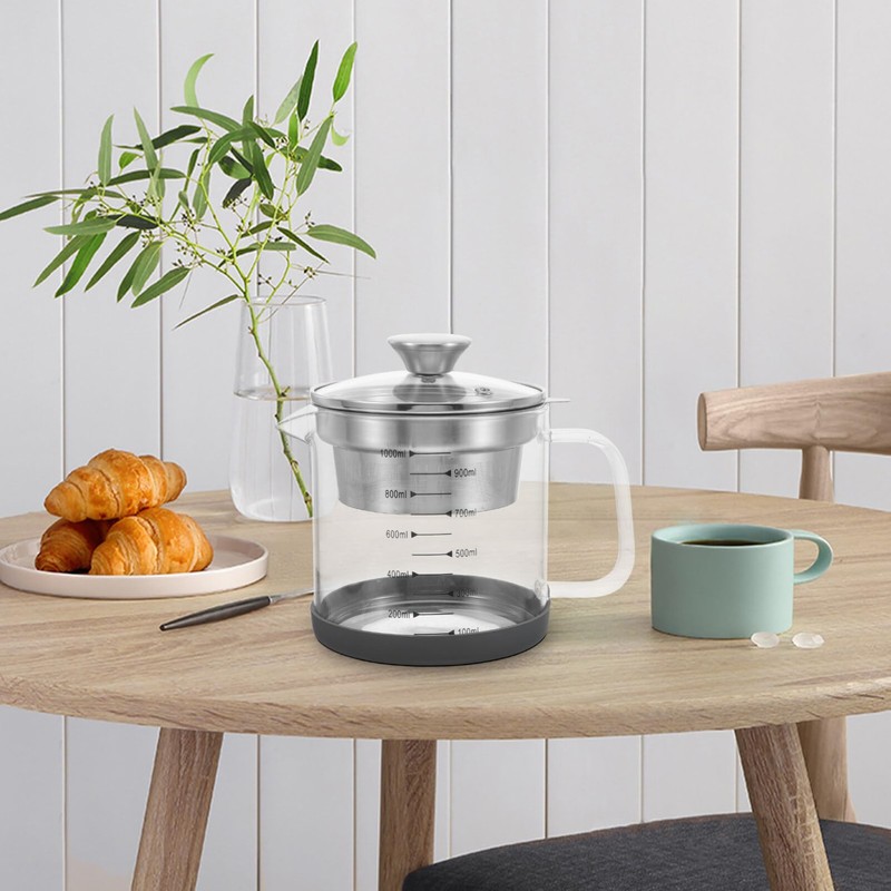 Luxshiny Soy Milk Filter Pot 1L Glass Container with Fine