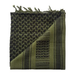 MILSPEC SURPLUS Original Military Premium Quality 100% Woven Cotton Shemagh Headscarf Keffiyeh Sas Sniper Veil Wrap Unisex (Olive/Black)