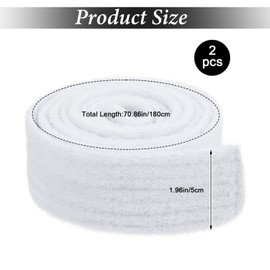 Teaaha 2 PCS Bath Robe Belt Replacement, Bathrobe Tie Replacement Terry Cotton Flannel Hotel Pajamas Robe Tie up Soft Thick Waist Belts White Bathrobe Belt for Hotel, Spa, Wedding Party, 71 x 2 Inch