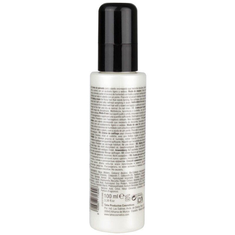 Tahe Miracle Gold Anti-Frisotti-Styling-Creme mit Keratin, Arganöl und Kamillenextrakt, 100