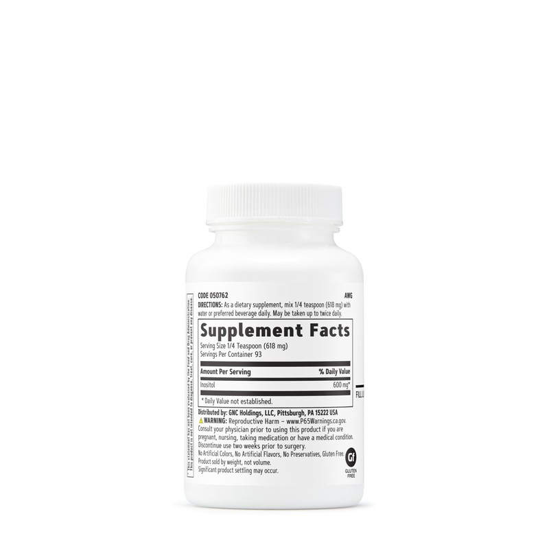GNC Inositol Powder 600mg, Plays Critical Role in Cell Function