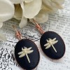 FANCY FOX BOUTIQUE Black White Dragonfly cute ROSE Gold Boutique
