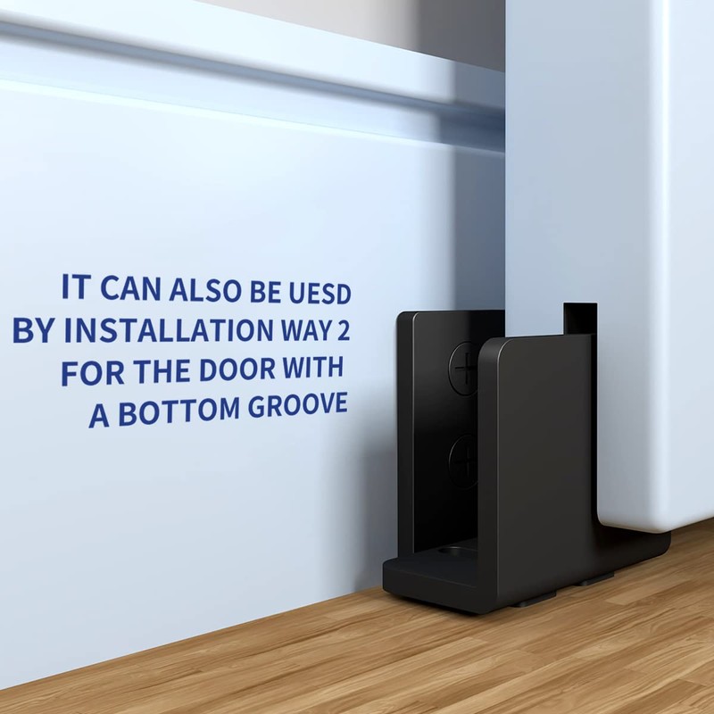 Bdmetals Sliding Barn Door Floor Guide,U Shape Adjustable Door Bottom