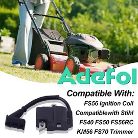 Adefol Ignition Coil Module for Stihl FS40 FS50 FS56RC FS56 KM56R Trimmer, FS56 Ignition Coil with Hex Screwdriver Spark Plug Fuel Filter Trimmer Parts Replaces 4144-400-1303 4144-400-1302