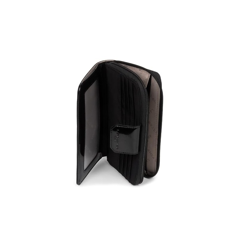 Lancaster Basic Verni, Unisex Adult Travel Accessory Wallet, Noir