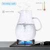 Vekonn Glass Pitcher, Glass Water Pitcher with Tight Stainless Steel