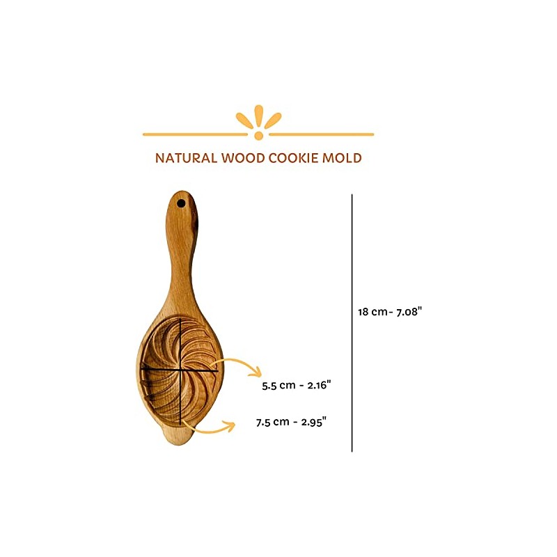Traditionelle Maamoul Mamul Keksform - Backform aus Holz, runder Stil