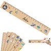 Children's Ruler, 21 cm Wooden Ruler with Astronaut Motifs, Unique