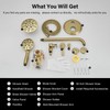 BWE Brushed Gold Shower System Modern Shower Faucet Set Including