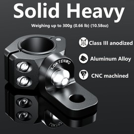 LOKTENWO 2PCS 360°Adjustable ATV Whip Light Mount, Heavy Duty CNC Light Bar Mounting Bracket for Motorcycle Golf Cart Universal 0.875''/1''/1.125''/1.26” Roll Cage