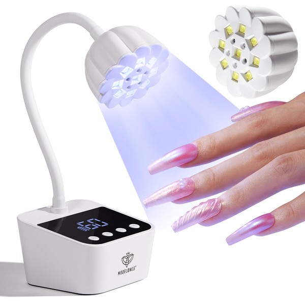 modelones UV Nail Lamp, Mini Wireless LED UV Light for