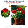 America Forever Red Geranium Pots House Flag, 28 x 40