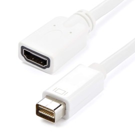 StarTech MDVIHDMIMF Adaptador HDMI a Mini DVI, Hembra HDMI, Conector Macho Mini DVI, Para Macbook/iMac, color Blanco
