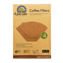 If You Care Coffee Filters No. 4 – Unbleached, Chlorine-Free Paper Filters, FSC Certified, Compostable