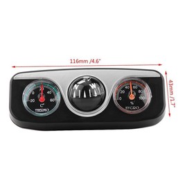 KSTE Car Compass, 3 in 1 Car Navigation Direction Compass Dash Mount Adjustable Compass Thermometer Hygrometer for Cars Boats Marine Trucks Outdoor