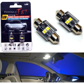 Formula-J87 LED Bulbs 3030 SMD 31mm DE3175 DE3021 DE3022 – Interior Dome, Map, Door, Trunk, Cargo, Glove Box Light Replacement (Pack of 2) (White 5000K)