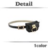 White Fang BT493 Women's Belt, Leather, Pouch, Pin Belt, Simple,
