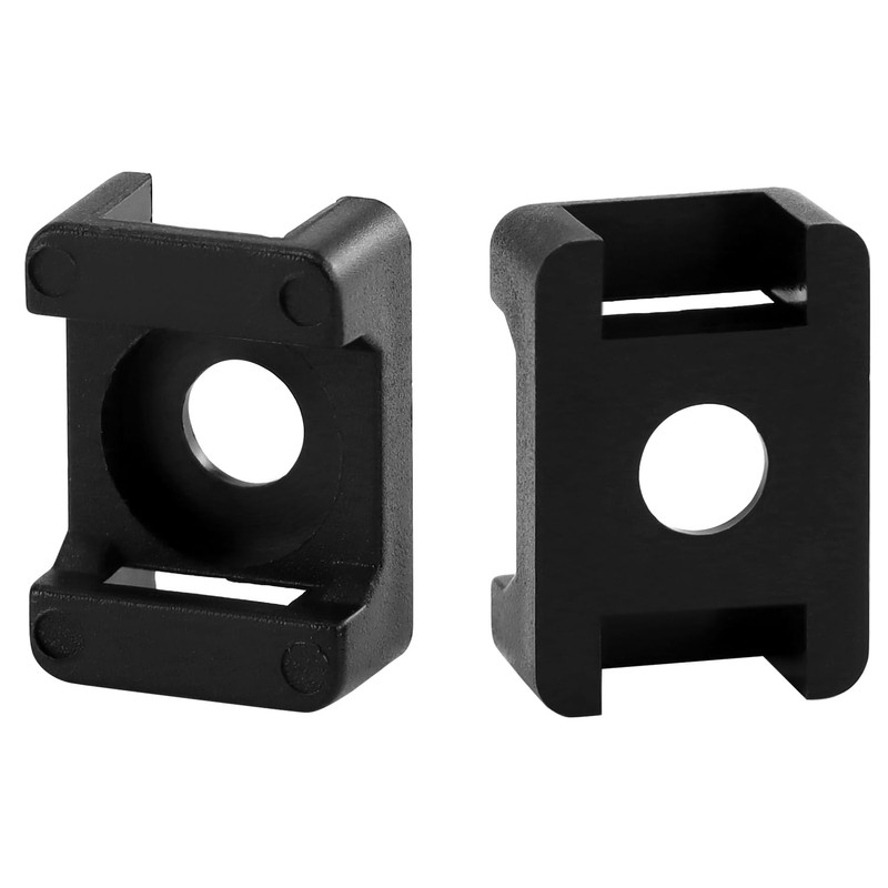 QWORK® Pack of 200 Screwable Cable Tie Base for 9mm