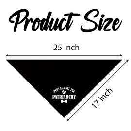 Pups Against the Patriarchy Dog Bandana, Black Pet Dog Scarf Accessories, Pet Dogs Triangle Scarf, Dogs Bandana for Small Medium, Gifts for Pets Lovers, Suitable for Pets Boy Girls