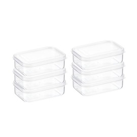 Lustroware (Set of 6) Micro Clear 13oz Kitchen Pantry Food Storage Container Set with Lid, Shatterproof, BPA Free, Dishwasher, Microwave Safe Canister, Fridge Refrigerator Organizer, Made in Japan