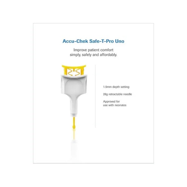 Lancetas Safe-t-pro Uno Accu-chek 200 Unidades Color Blanco