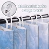 Abstract Marble Shower Curtain, Light Blue Pattern Modern Shower Curtains