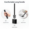 Wall Mounted Silicone Toilet Brush for Bathroom Cleaning – Flat