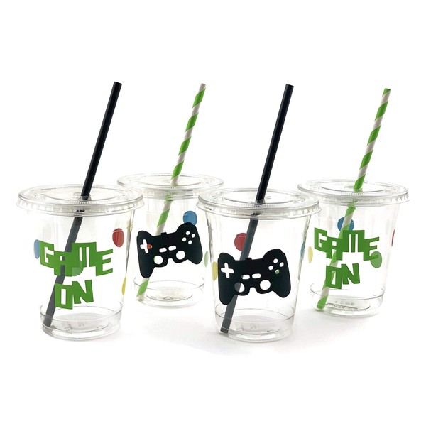 Video Game Birthday Party Disposable Cups (12 Set)