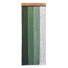 YUEMOOLIX Macrame Wall Hanging Green Boho Wall Decor Yarn Tapestry Dip-Dyed Macrame Wall Art for Living Room Bedroom Home Decor 15.75" W x 40" L