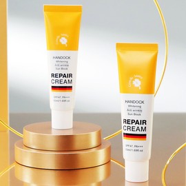 Handok Repair Sunblock Cream Whitening Wrinkle Improvement UV Blocking Sun Cream 50ml (5 bottles) + Trial 1ml (5 sheets) / 한독 리페어 선블럭 크림 미백 주름개선 자외선차단 선크림 50ml(5통) + 체험분 1ml(5매) 구성