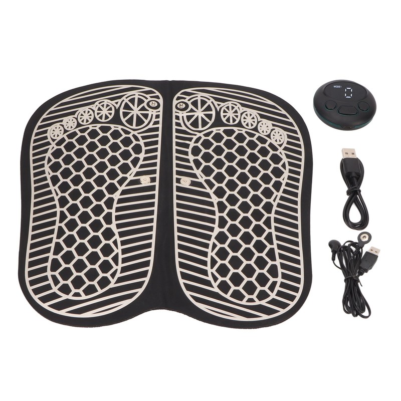 Electric Foot Massage Pad Heating Micro Current Folding Portable USB