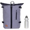 New Rebel Courier A4 Roll Up Messenger Backpack + Bottle,
