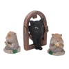 3 Pcs Gopher Ornaments Resin Simulation Animal Cat Gopher Garden