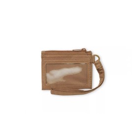 Victoria's Secret Pink Card Holder Keychain With Zip Brown NWT