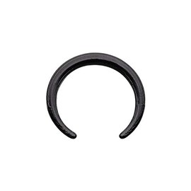 14-16GA Soft Touch Bioflex Flexible Septum Pincher Ring Retainer (Black, 16GA (1.2mm))