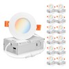 PARMIDA (12 Pack) 3 Inch 5CCT Ultra-Thin LED Recessed Ceiling