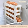MEETOZ 4 Tiers Egg Holder for Fridge, Automatic Scrolling Egg