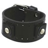 REV BOSS Series Lug Width Wide Black Leather Strap Cuff