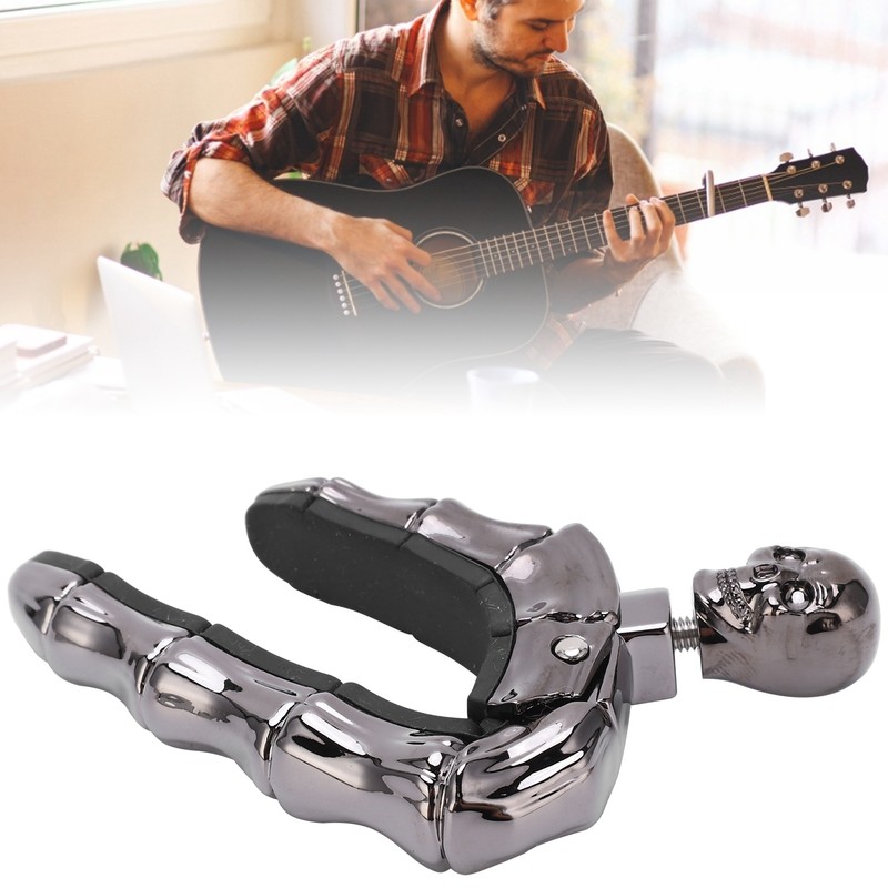 Guitar Capo Ballad Zinc Alloy Silicone Diacritics Skull Musical Instrument