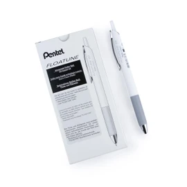 Pentel Floatune, Retractable Advanced Rollerball Pen, 0.3mm Tip, Black Ink, Box of 12