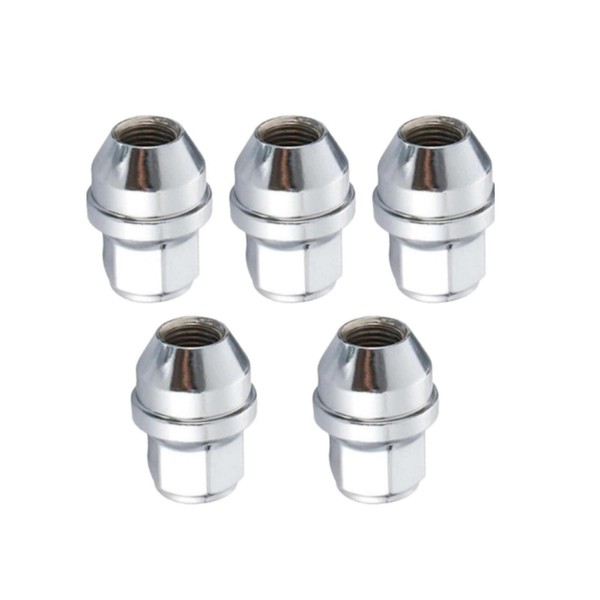 M12×1.5 Stainless Steel Wheel Lug Nut Set – 5‑Piece Chrome