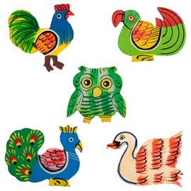 Handpainted Decorative Bird Fridge Magnet for locker Kids Girls Boys Indian Valentines Day Multicoloured Bird Fridge Magnet Refrigerator Magnet for Fridge Whiteboard Locker Notes Calendar Gifts